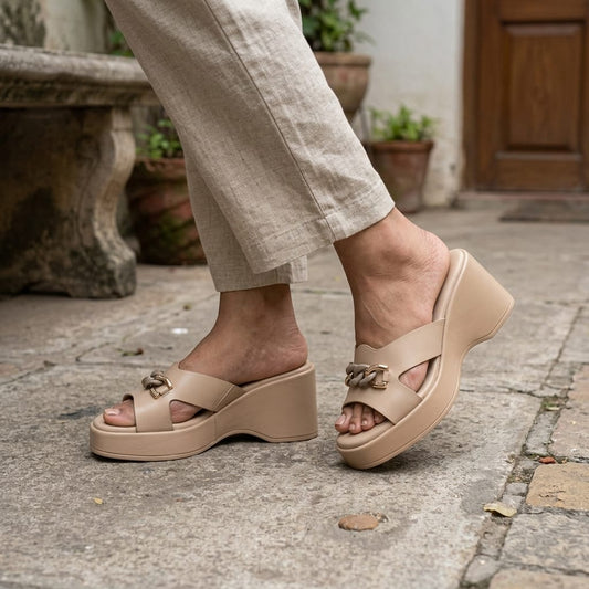 Partywear Wedges for Women – Side View | Warehouse Footwear