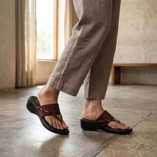 T-Strap Casual Chappal for Women – Side View | Warehouse Footwear