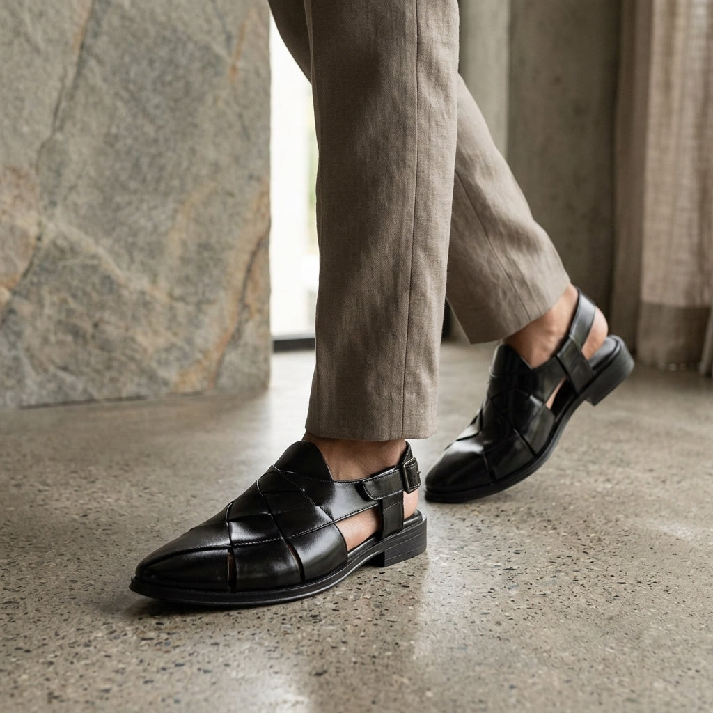 Afgani Pathani Sandals for Men – Front View | Warehouse Footwear