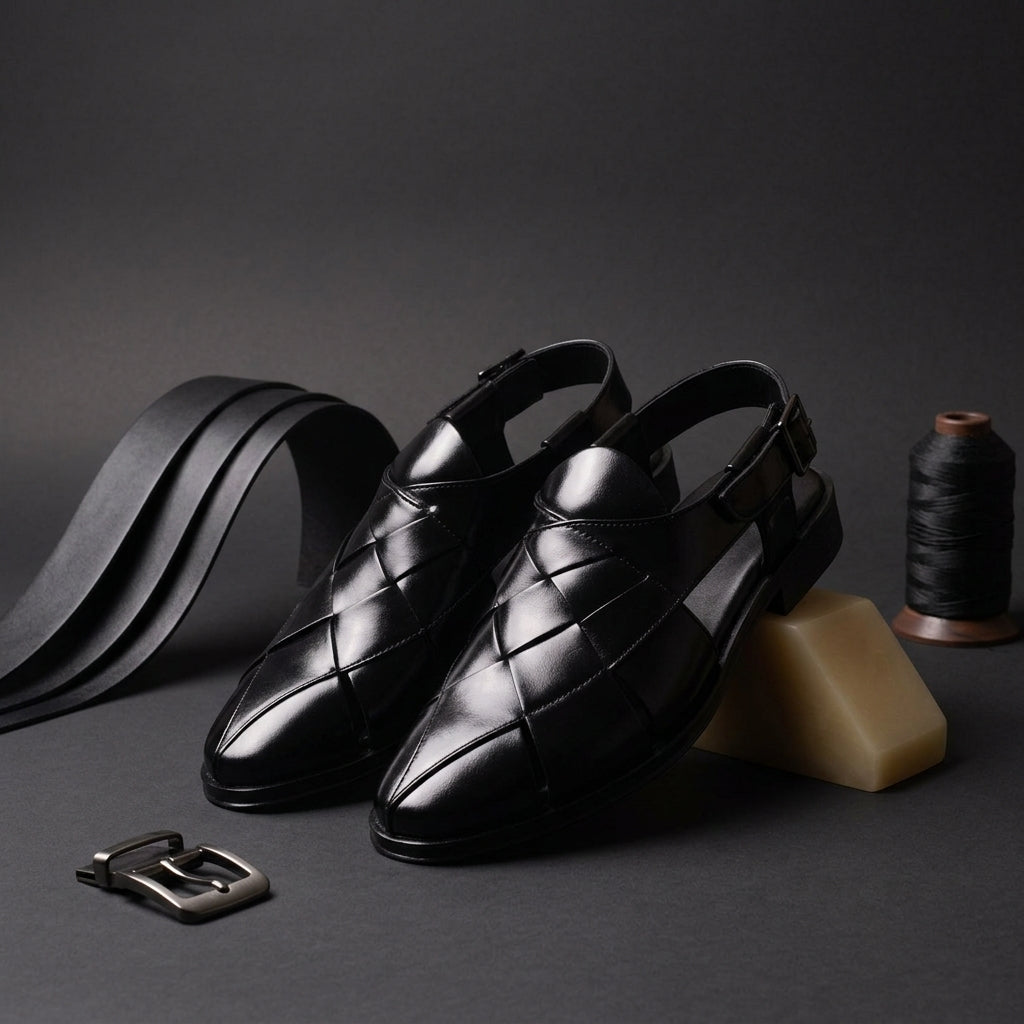 Afgani Pathani Sandals for Men – Side View | Warehouse Footwear