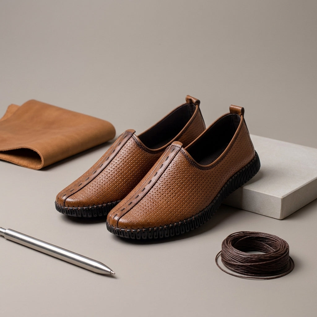 Mojari cum Loafers for Men – Side View | Warehouse Footwear