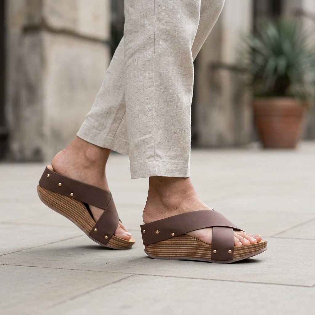 Platform Wedge for Women – Front View | Warehouse Footwear