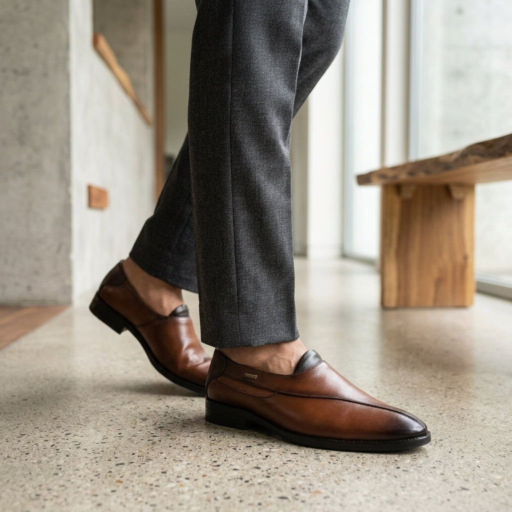 Mojari Cum Loafers for Men – Side View | Warehouse Footwear