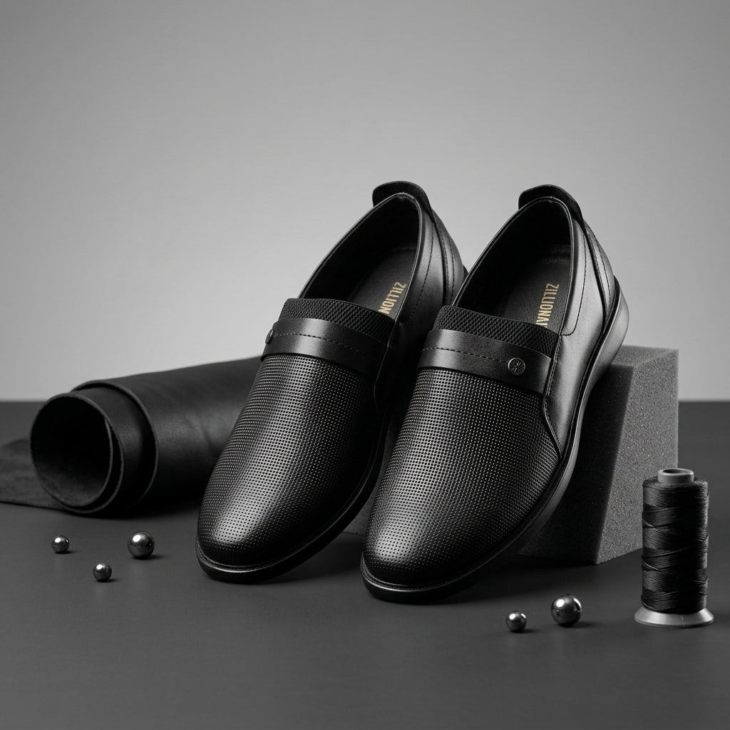 Zillionaire Leather Office Shoe for Men – Front View | Warehouse Footwear