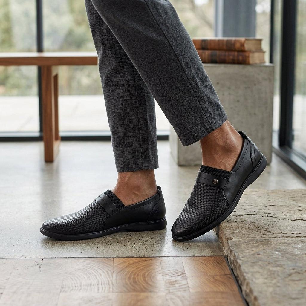 Zillionaire Leather Office Shoe for Men – Side View | Warehouse Footwear