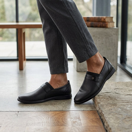 Zillionaire Leather Office Shoe for Men – Side View | Warehouse Footwear