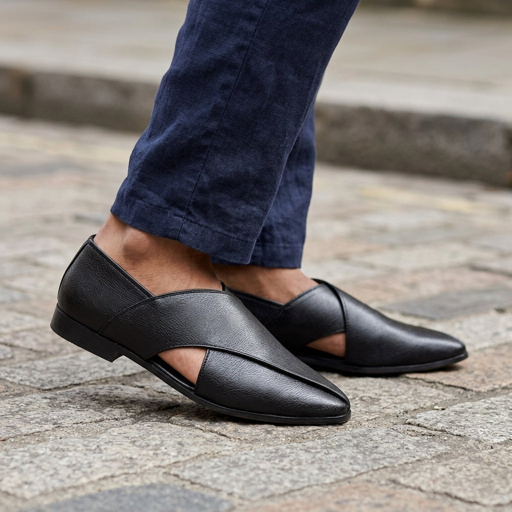 Mojari Cum Loafer for Men – Side View | Warehouse Footwear