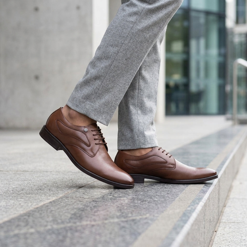Zillionaire Lace Up Leather Formal Shoe for Men – Lifestyle View | Warehouse Footwear