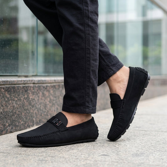 Flexible H Shaped Buckle Loafer for Men