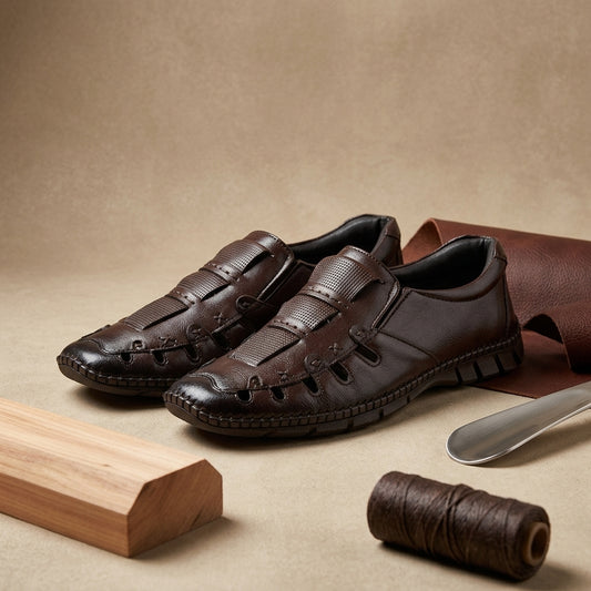 Zillionaire Pure Leather Loafer cum Sandal for Men