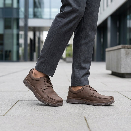 Synthetic Leather Lace up Shoes for Men