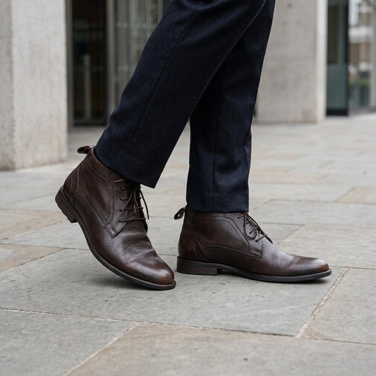 Zillionaire Tan Lace Up High Ankle Formal Shoe for Men