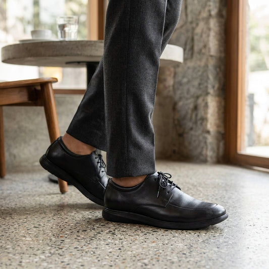Black Everyday Leather Formal Shoe for Men