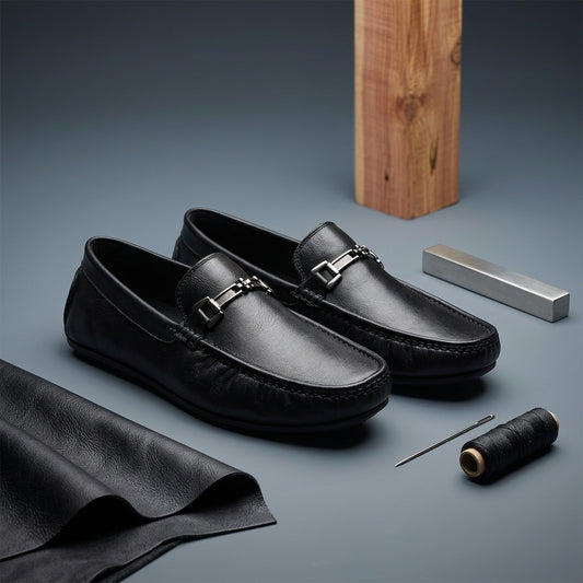 Black Flexible Loafer for Men
