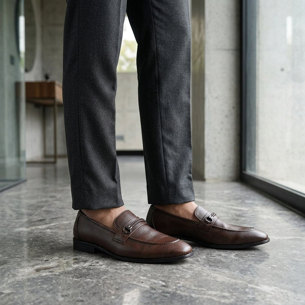 Zillionaire Almond Toe Leather Formal Shoe for Men