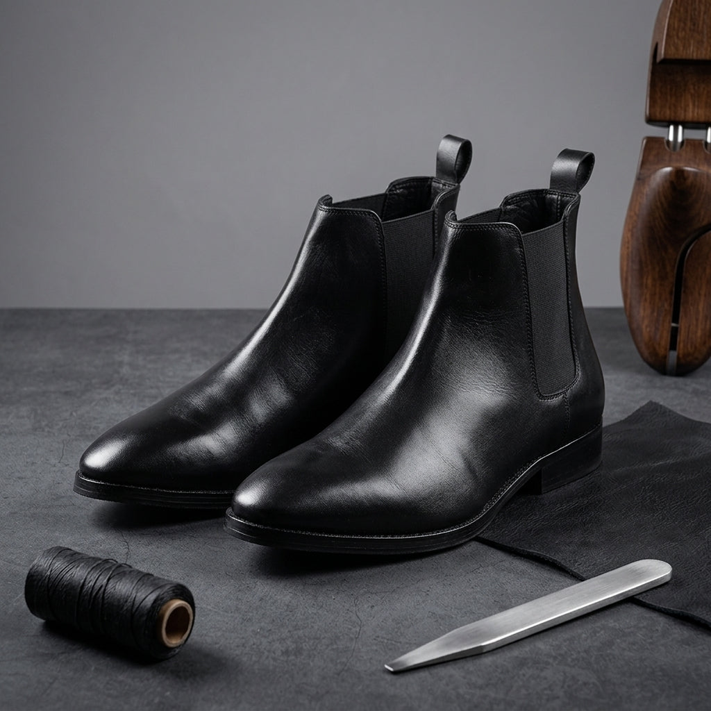 Givano Moreti High Ankle/Leather Chelsea Boots for Men