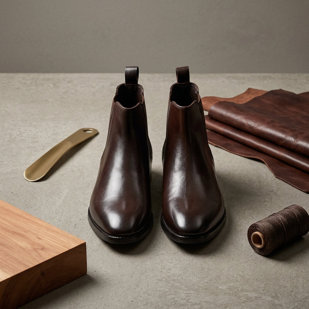 Givano Moreti High Ankle/Leather Chelsea Boots for Men