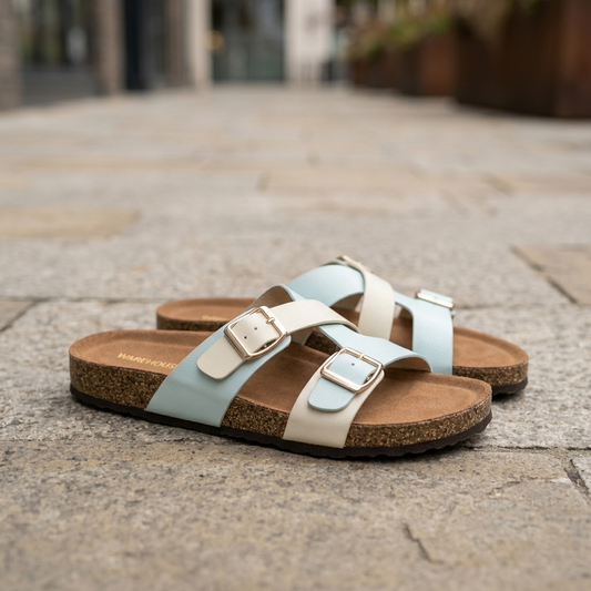 Double Buckle Sliders for Women