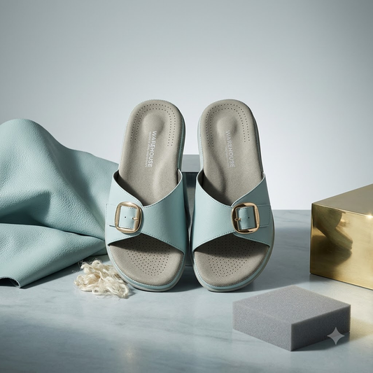 Comfortable Flats for Women with Gold Buckle