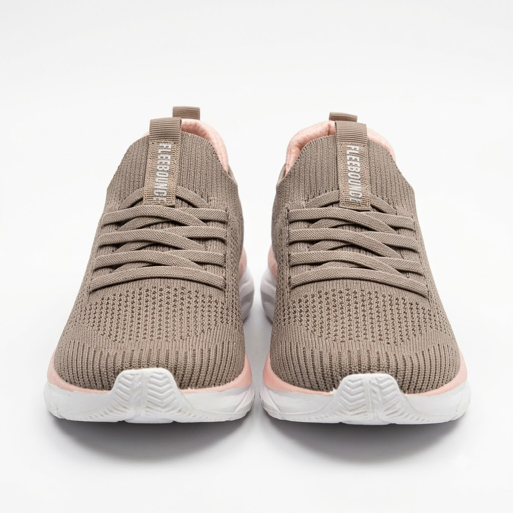 Knit Casual Shoes for Women with Cushioned Sole