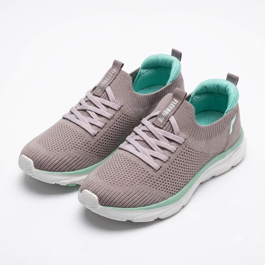 Knit Casual Shoes for Women with Cushioned Sole