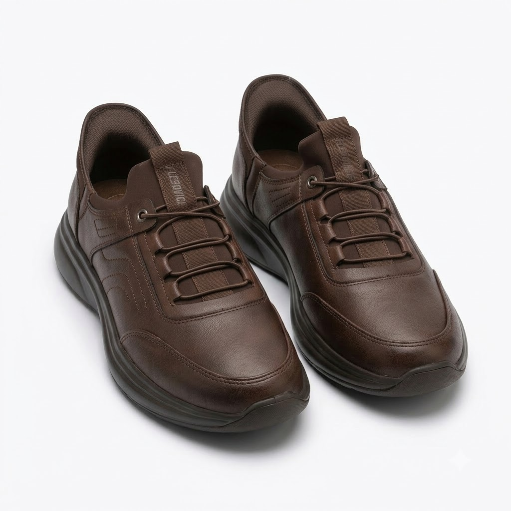 Elastic Lace-up Casual Comfort Shoes for Men